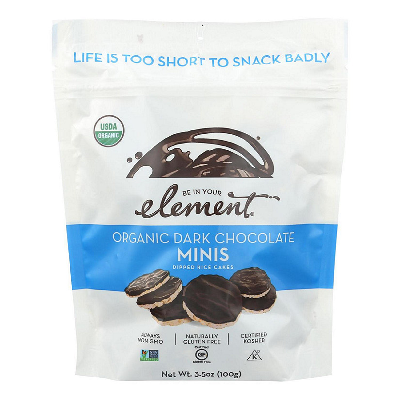 Element Dark Chocolate Mini Rice Cakes  - Case of 6 - 3.5 OZ Image