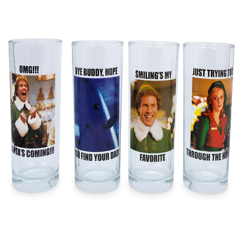 Elf Quotes 10-Ounce Tumbler Glasses  Set of 4 Image
