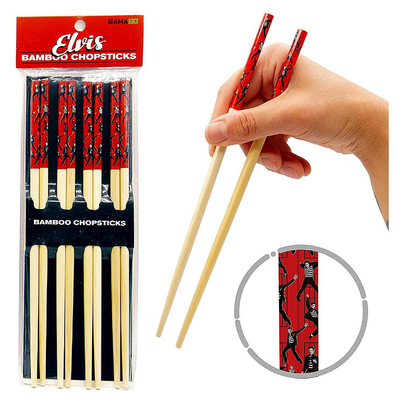 Elvis Jailhouse GAMAGO Cast Bamboo Chopsticks  Set of 4 Image
