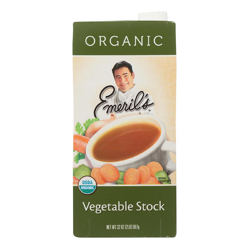 Emeril Organic Vegetable Stock - Case of 6 - 32 Fl oz. Image