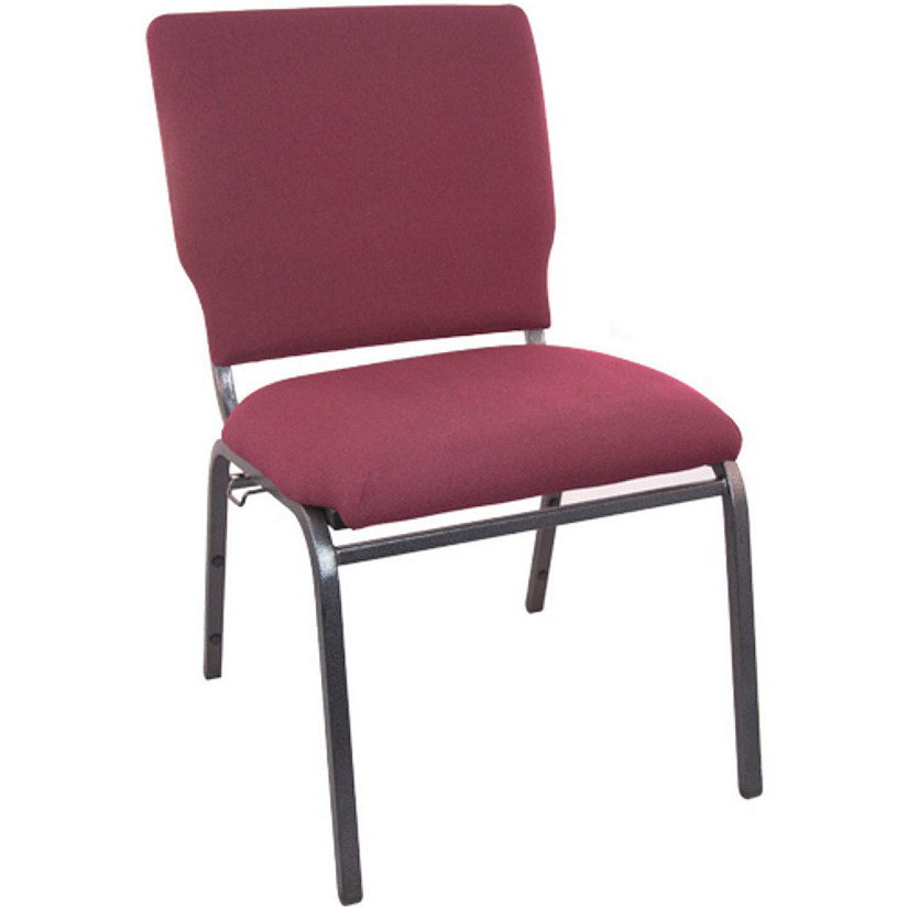 Emma + Oliver Maroon Multipurpose Church Chairs - 18.5 in. Wide Image