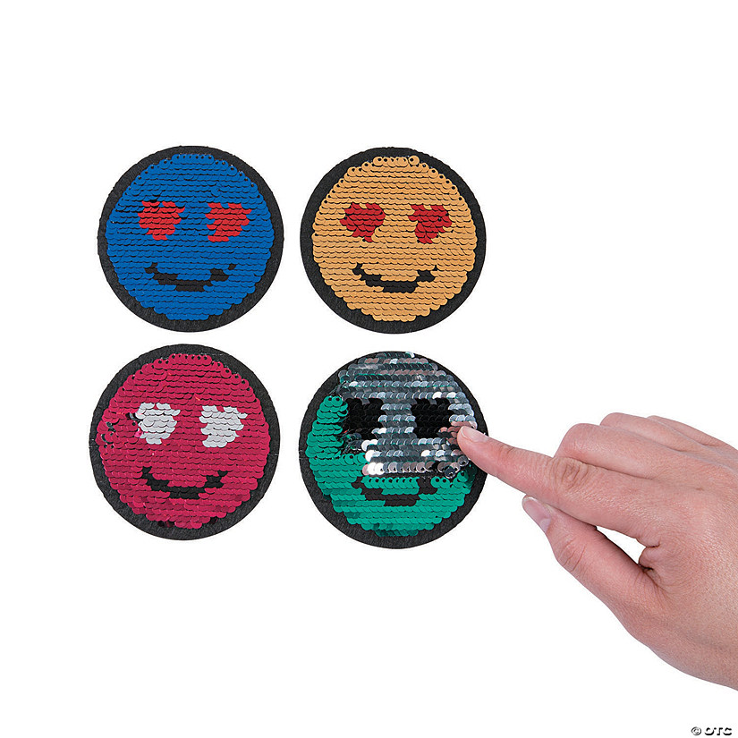 Emoji Reversible Sequin Patches Image