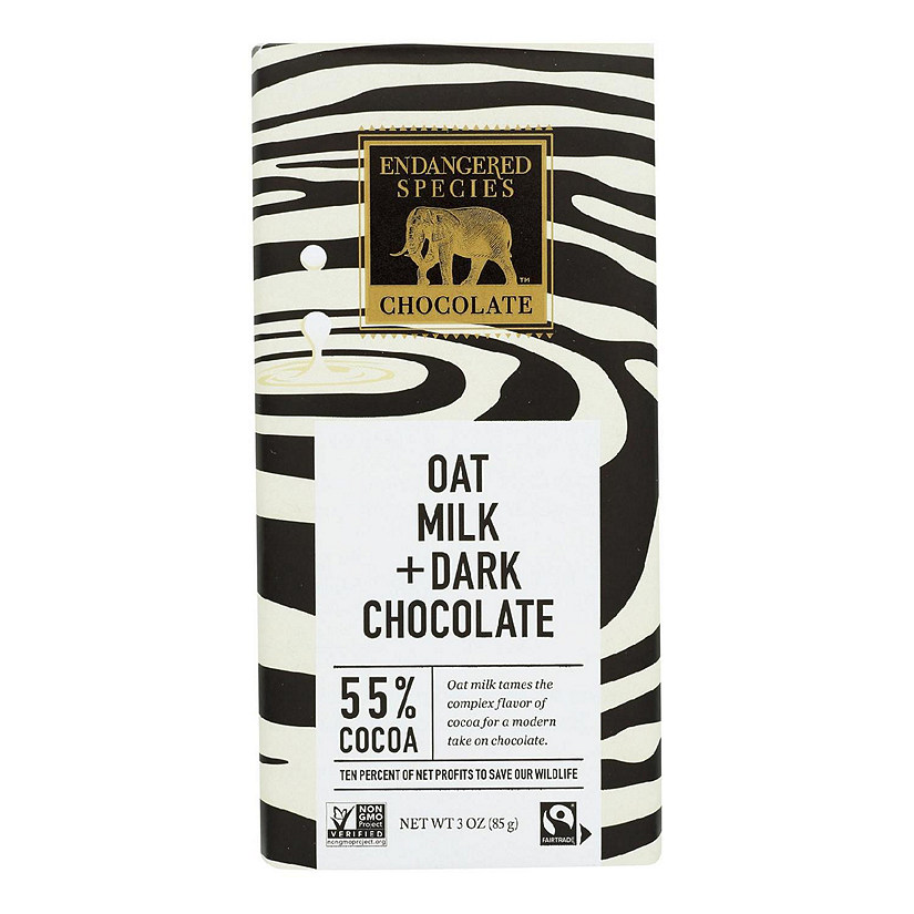 Endangered Species Chocolate - Dark Chocolate Oat Milk 55% Cca - Case of 12-3 OZ Image