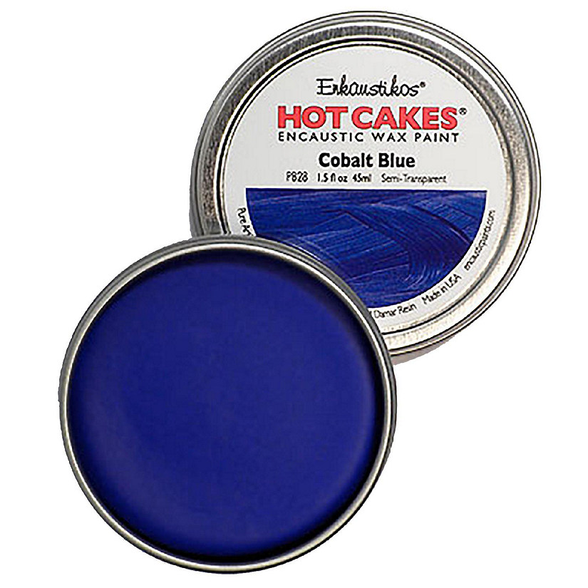 Enkaustikos Hot Cake Encaustic Wax Paint, 1.5 oz. Tin, Cobalt Blue Image
