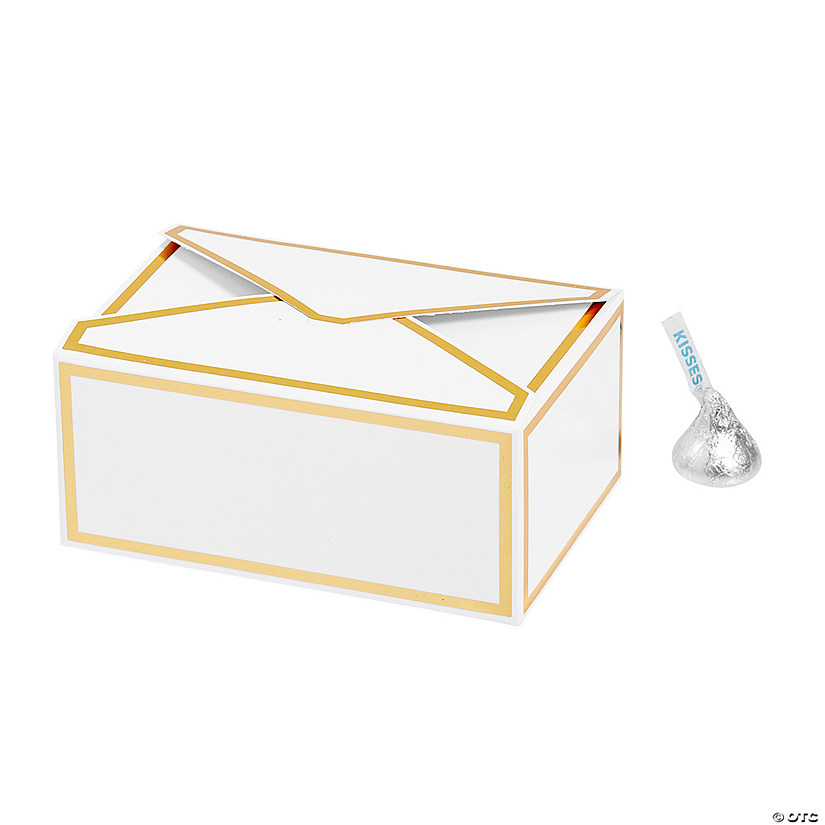 Envelope Favor Box with Gold Trim - 12 Pc. Image