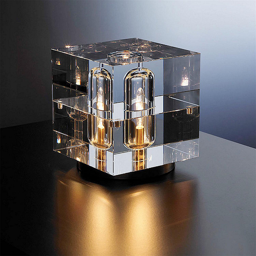 EP LIGHT 5.9" Crystal LED Cube Bedside Table Lamp Image
