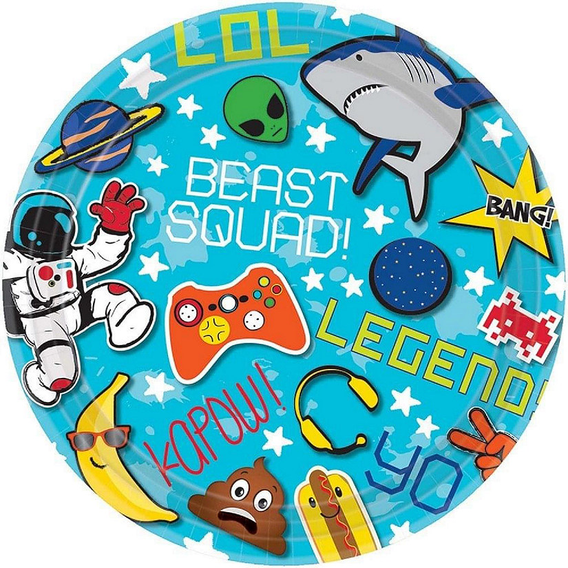 Epic Party  7" Round Paper Party Plates, 8-Pack Image