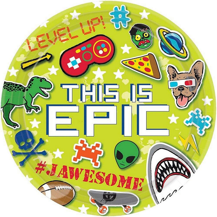 Epic Party 9" Square Paper Party Plates, 8-Pack Image