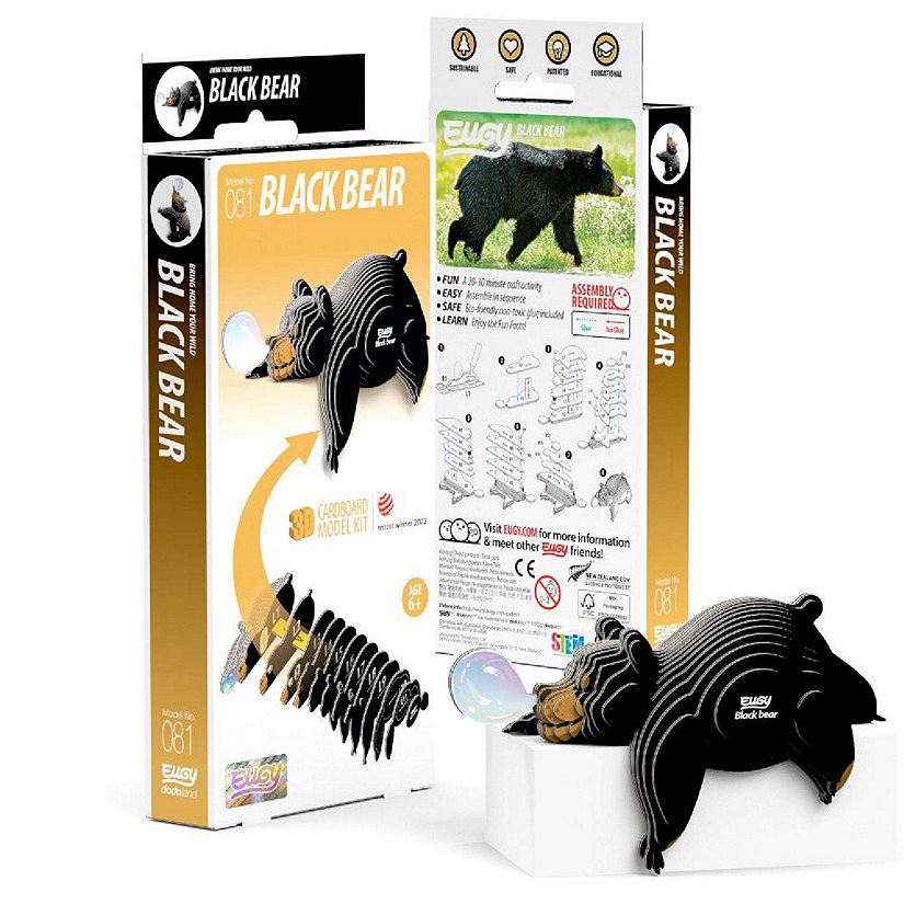 EUGY Black Bear 3D Puzzle Image