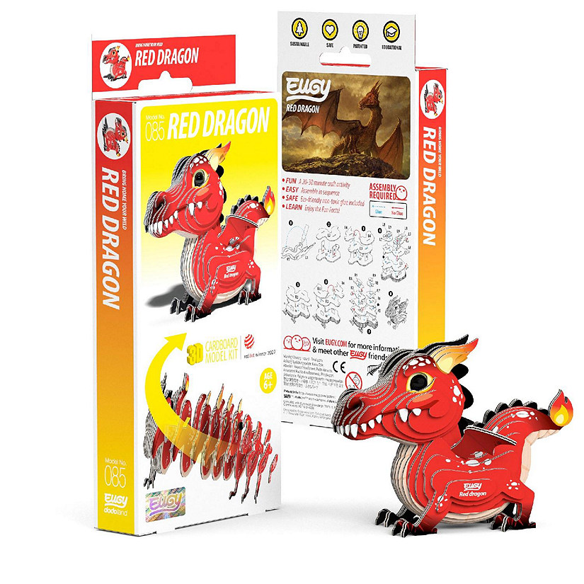 EUGY Red Dragon  3D Puzzle Image