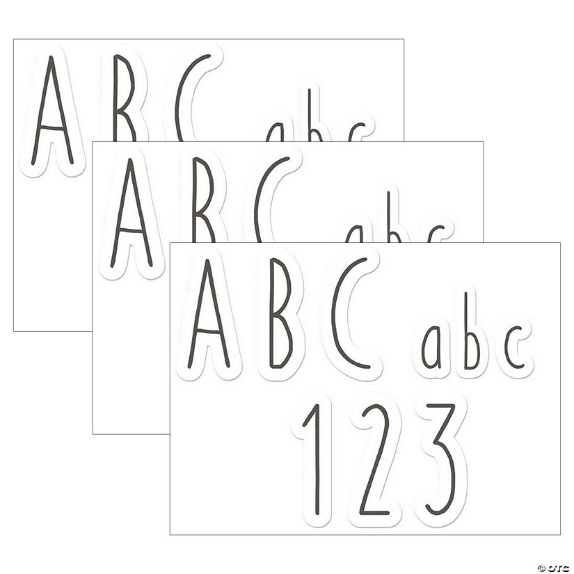 Eureka A Close-Knit Class Simple Print Deco Letters, 246 Per Pack, 3 Packs Image