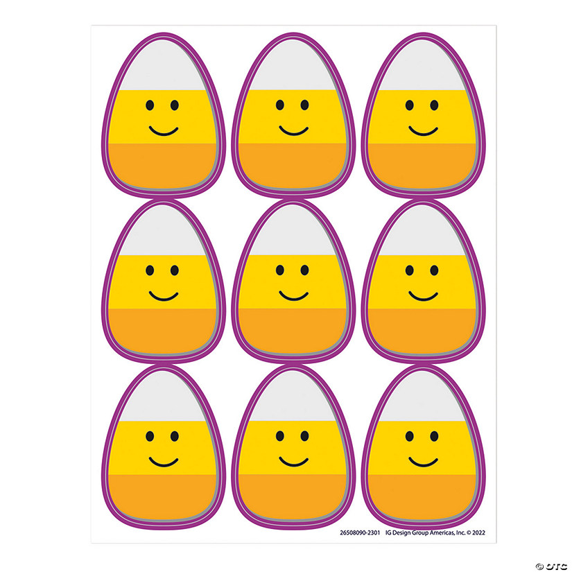 Eureka Candy Corn Giant Stickers, 36 Per Pack, 12 Packs Image