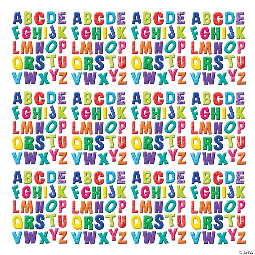 Eureka Color My World Alphabet Window Clings, 12 Sheets Image