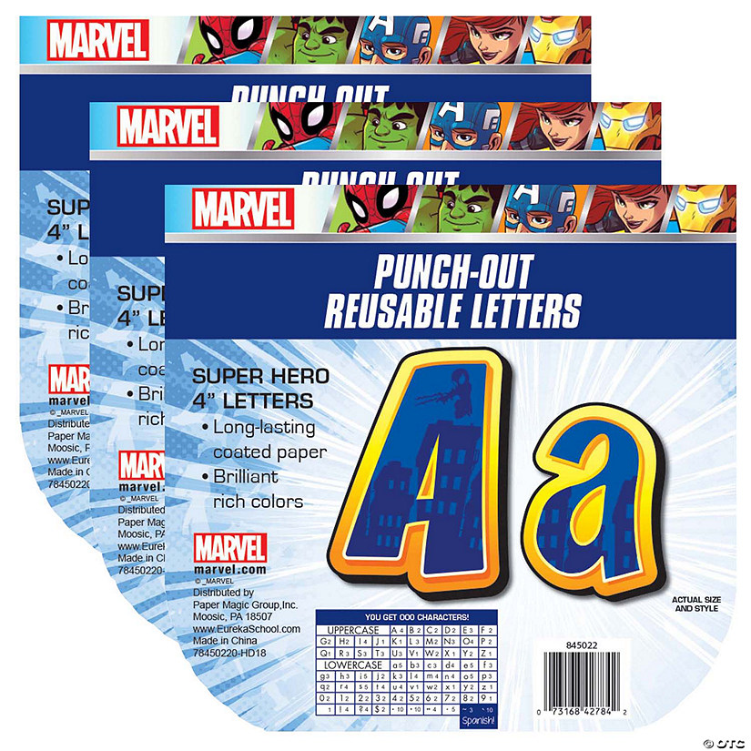 Eureka Marvel Super Hero Adventure Deco Letters, 223 Per Pack, 3 Packs Image