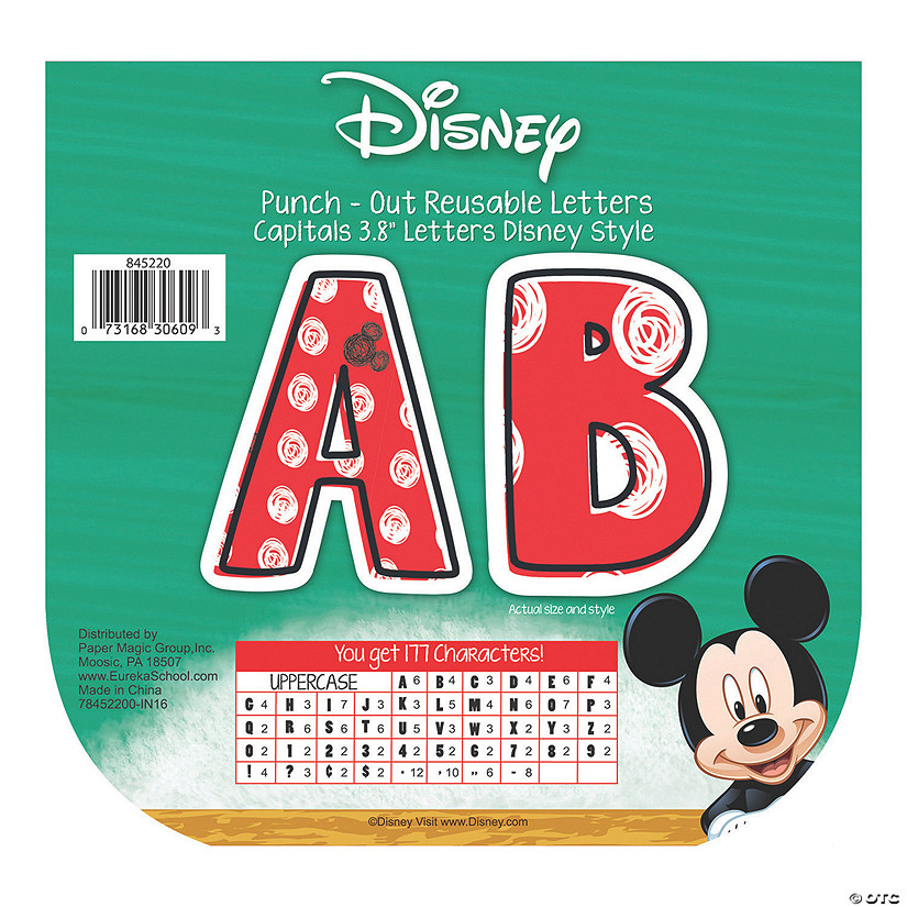 Eureka<sup>&#174;</sup> Mickey<sup>&#174;</sup> Color Pop Bulletin Board Letters - 177 Pc. Image