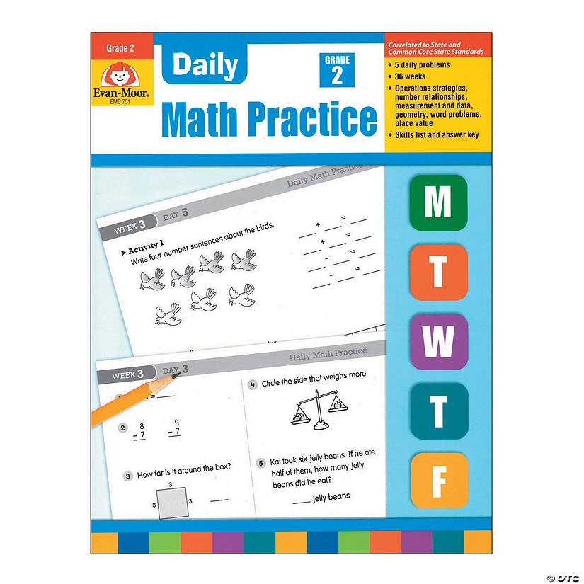 Evan-Moor Daily Common Core Math Practice - Teacher's Edition, Grade 2 Image
