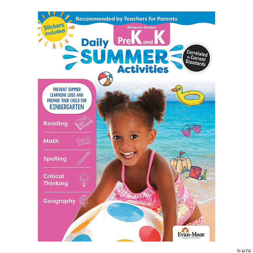 Evan-Moor Daily Summer Activities - Moving from PreK to Kindergarten Activity Book Image