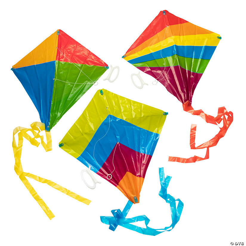 Everyday Rainbow Kites with Tail &#8211; 12 Pc. Image