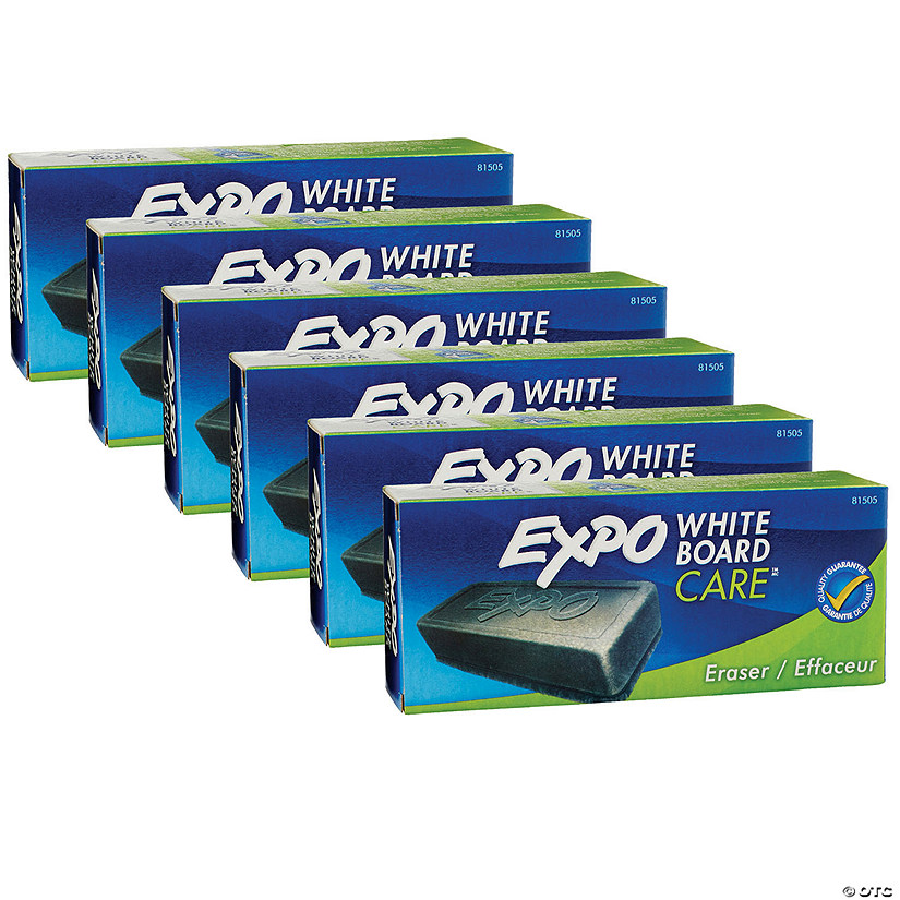 EXPO White Board Eraser, Pack of 6 Image
