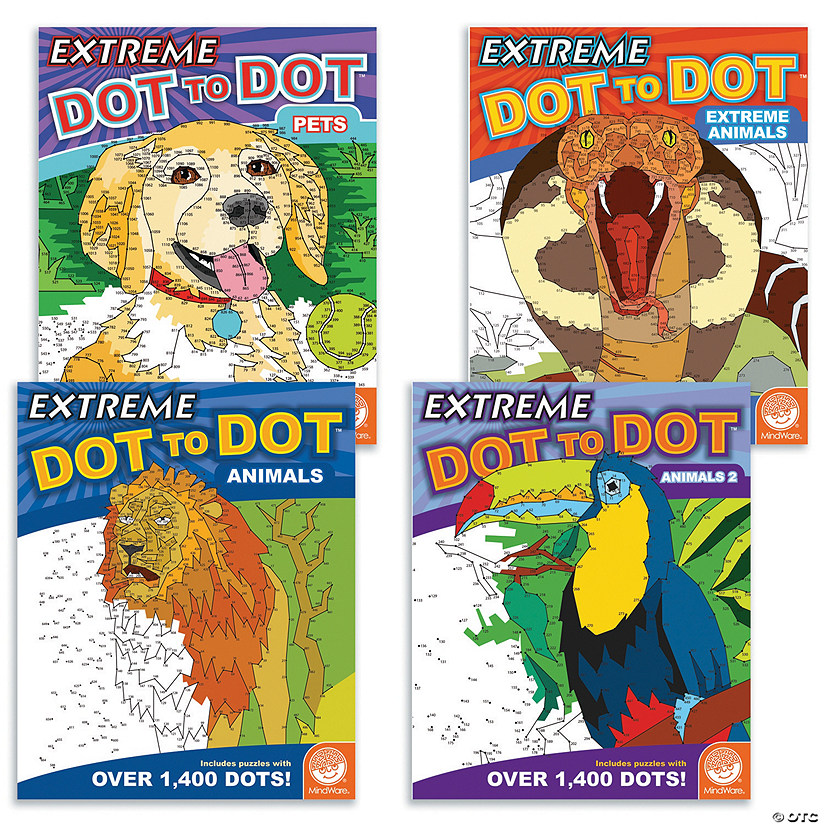 Extreme Dot to Dot: Animals Set of 4 Image