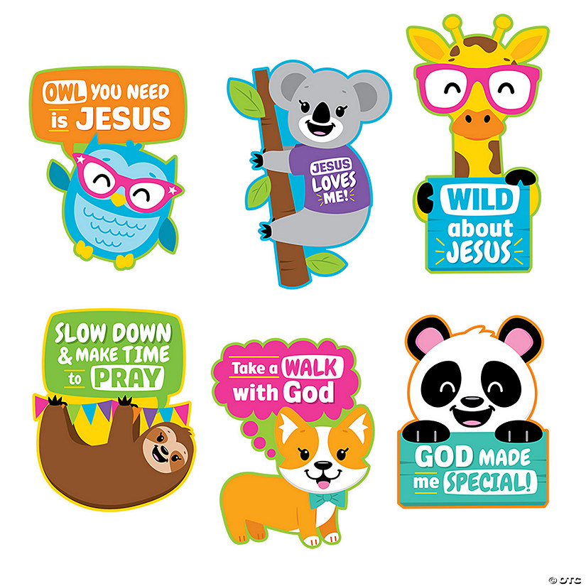 Faith Animal Sayings Cutouts - 6 Pc. Image