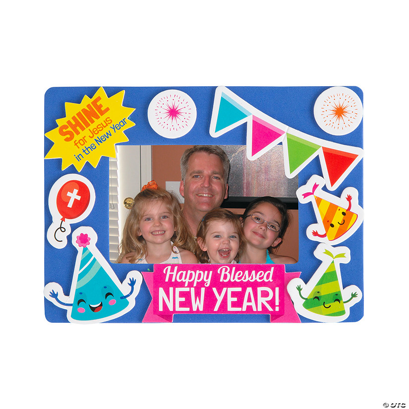 Faith New Year Picture Frame Magnet Craft Kit - Makes 12 Image