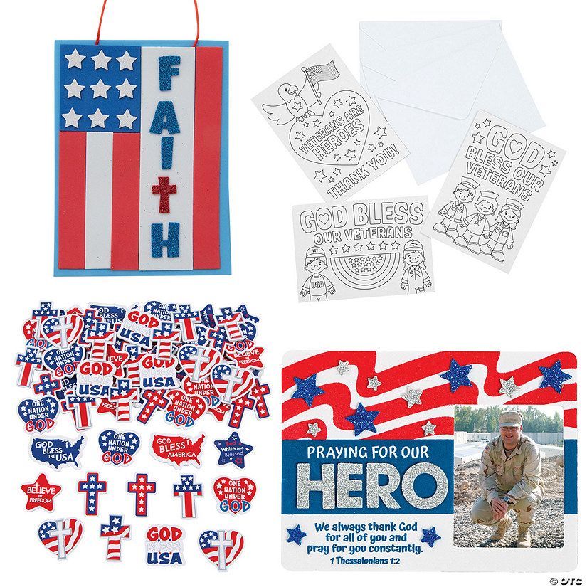 Faith Veterans Day Craft Kit Assortment - Makes 36 Image