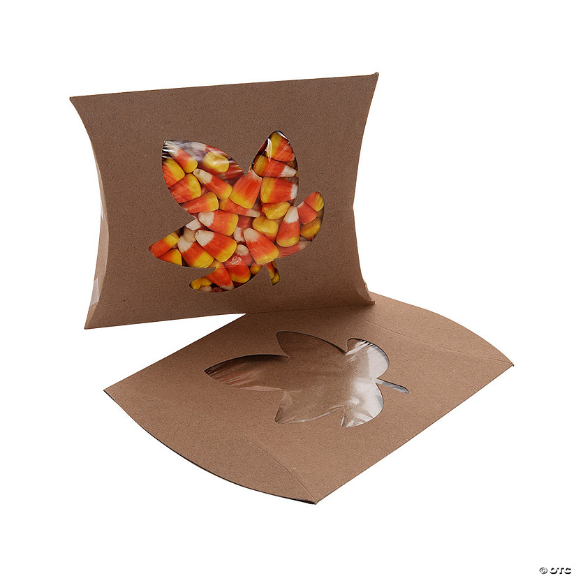 Fall Leaf Pillow Boxes - 24 Pc. Image