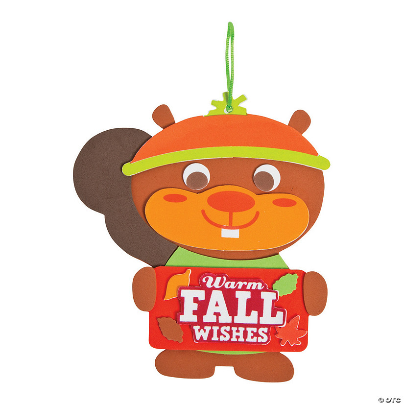 Fall Sweater Squirrel Sign Craft Kit Image