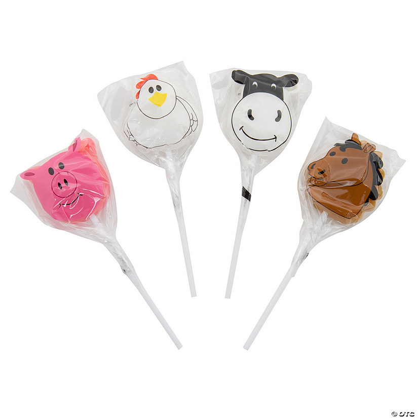 Farm Animal Character Lollipops - 12 Pc. Image