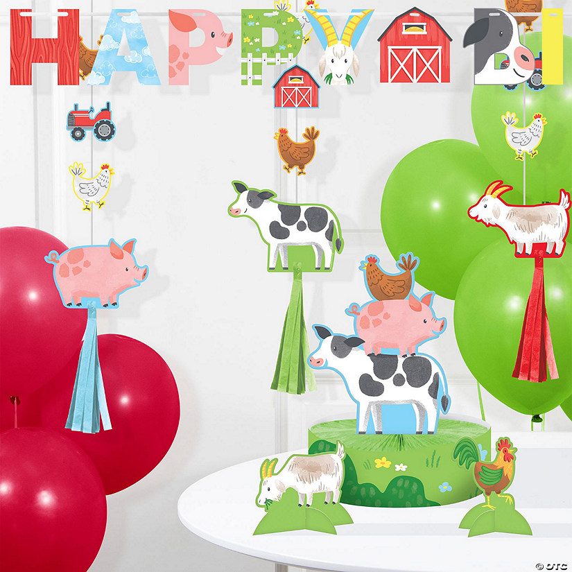 Farm Animals Birthday Party Decorations Image