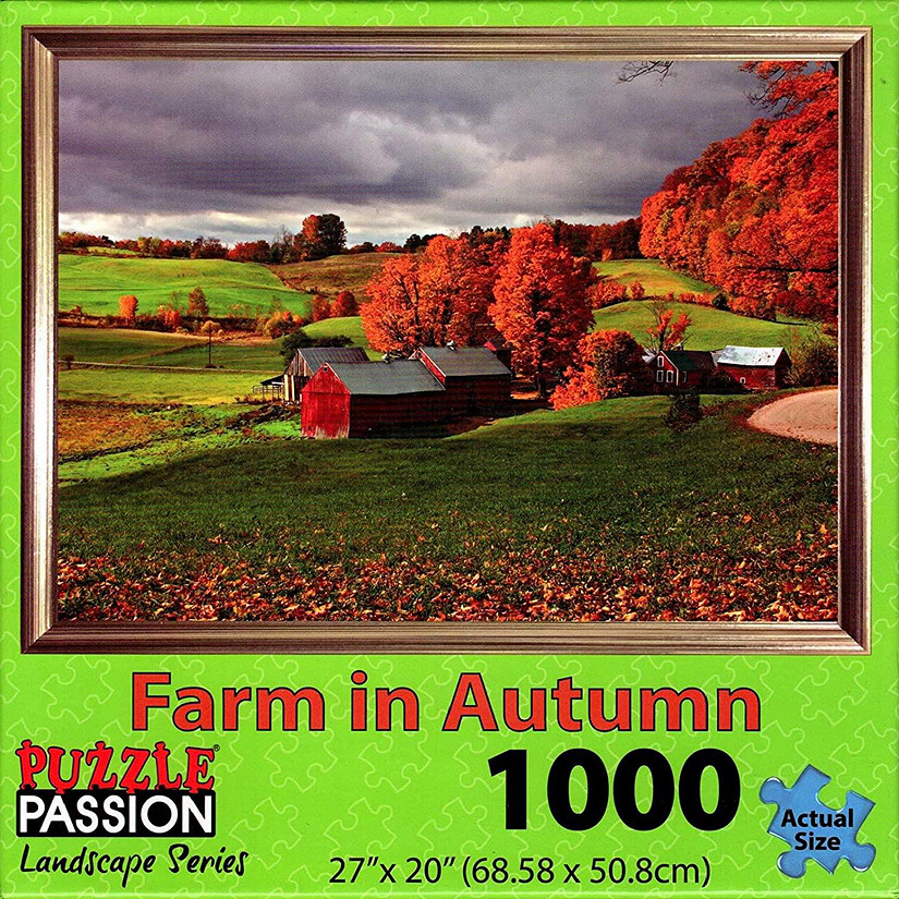 Farm Autumn 1000 Piece Landscape Jigsaw Puzzle Image