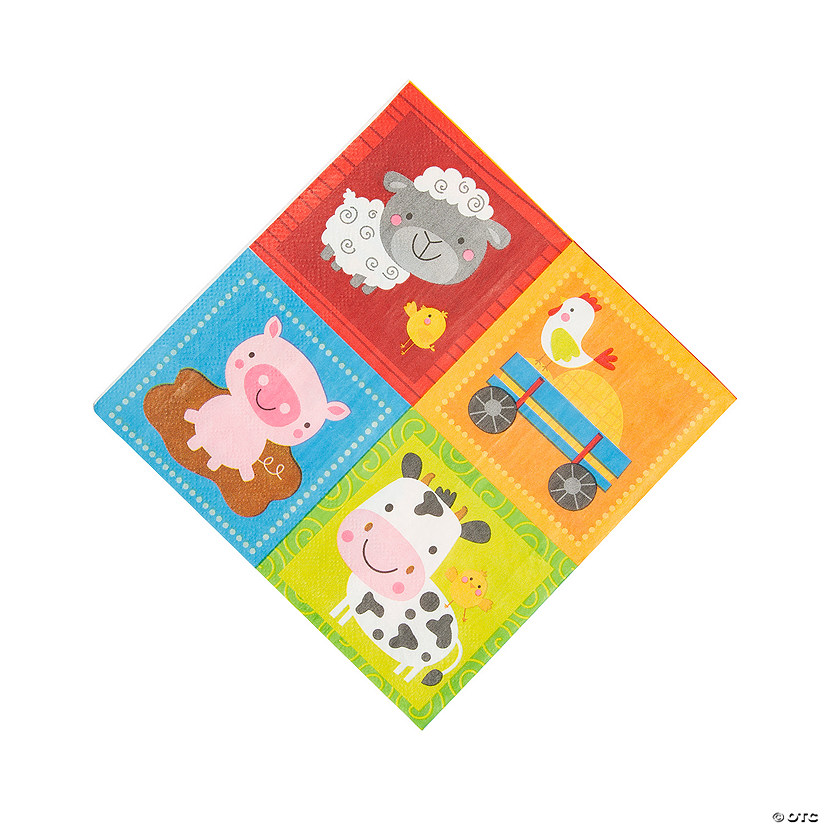 Farm Party Baby Animals Luncheon Napkins - 16 Pc. Image