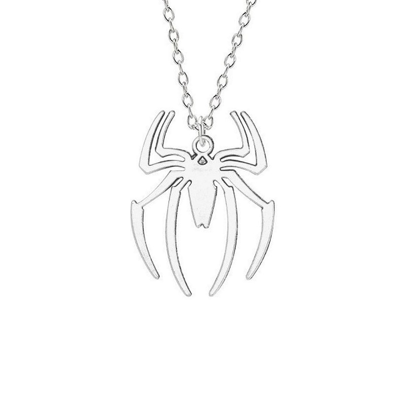 Fashion Spider Halloween Pendant Necklace Plated Silver Image