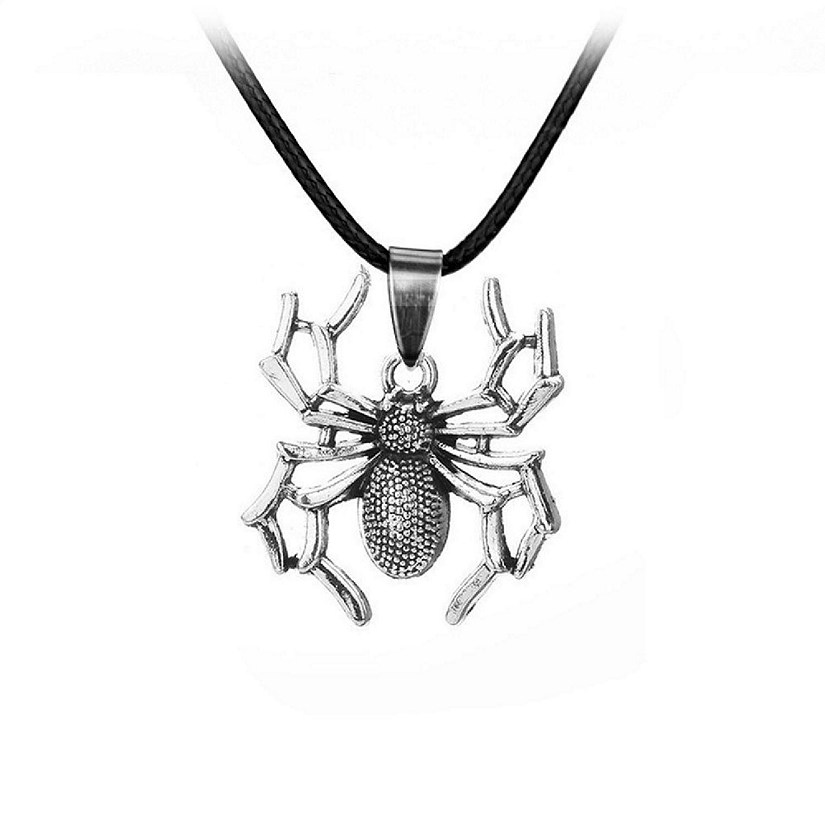 Fashion Spider Halloween Pendants Chain Necklaces Plated Silver Image