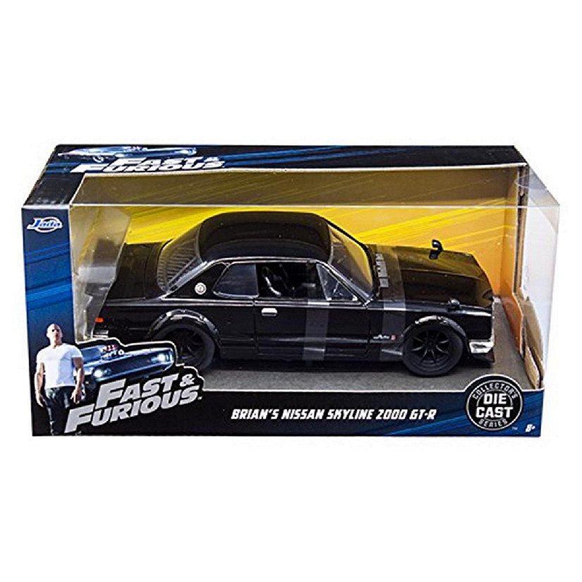 Fast & Furious Brian's Black Nissan Skyline 2000 GT-R 1:24 Die Cast Vehicle Image