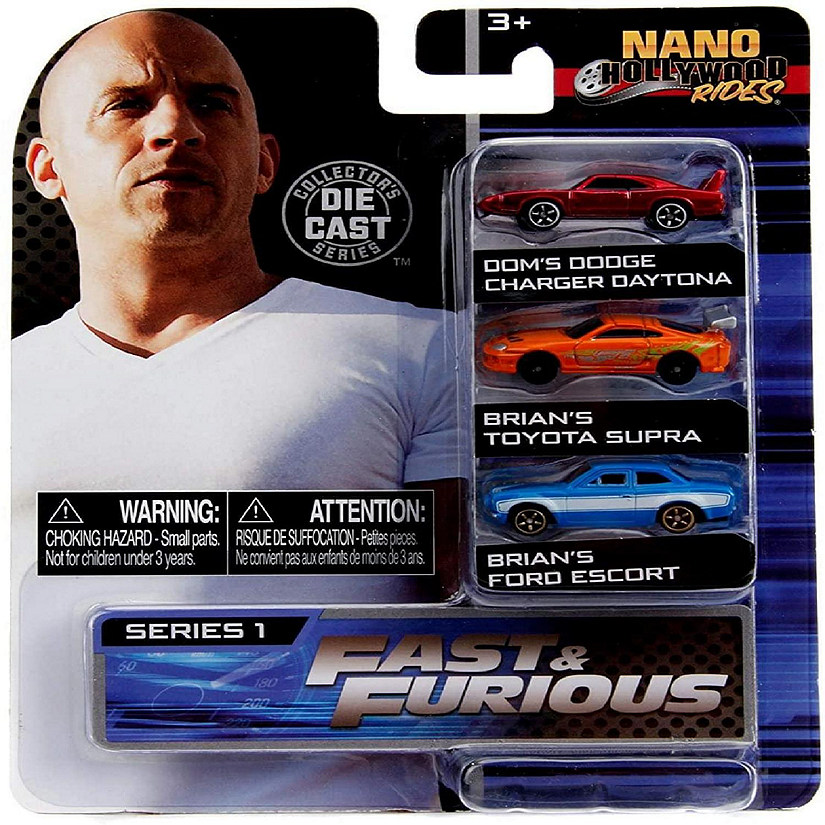 Fast and the Furious Nano Hollywood Rides 3-Pack  Set B Image