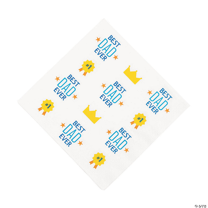 Father&#8217;s Day Best Dad Ever Luncheon Napkins - 16 Pc. Image