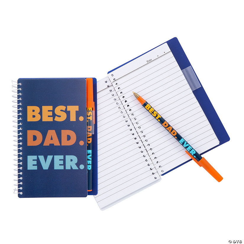 Father&#8217;s Day Best Dad Ever Spiral Notebooks with Pens - 12 Pc. Image