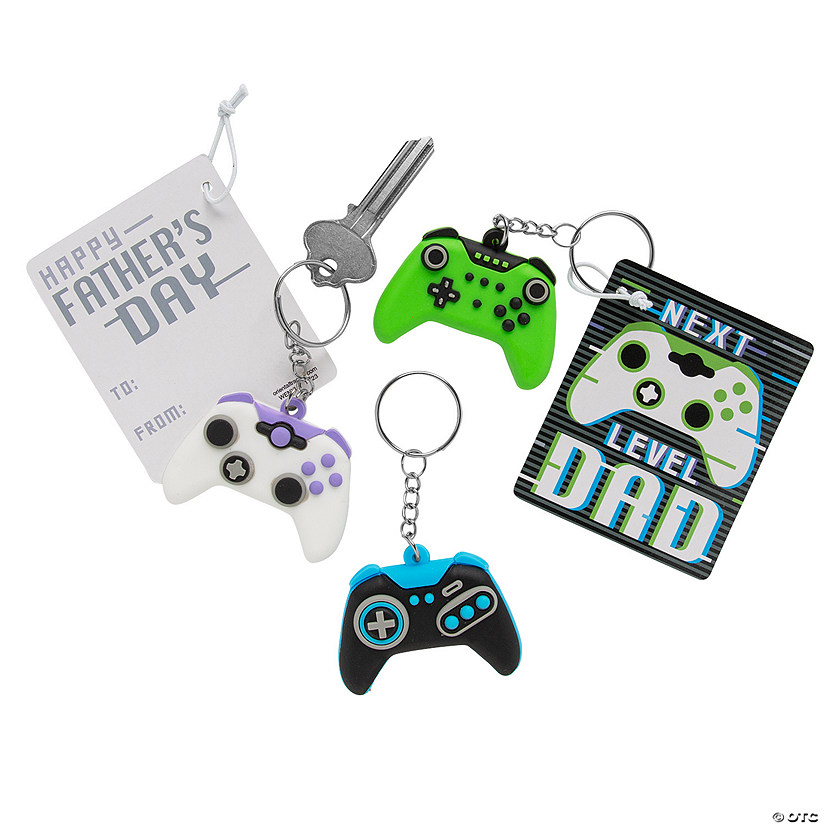 Father&#8217;s Day Gamer Keychains with Card for 12 Image