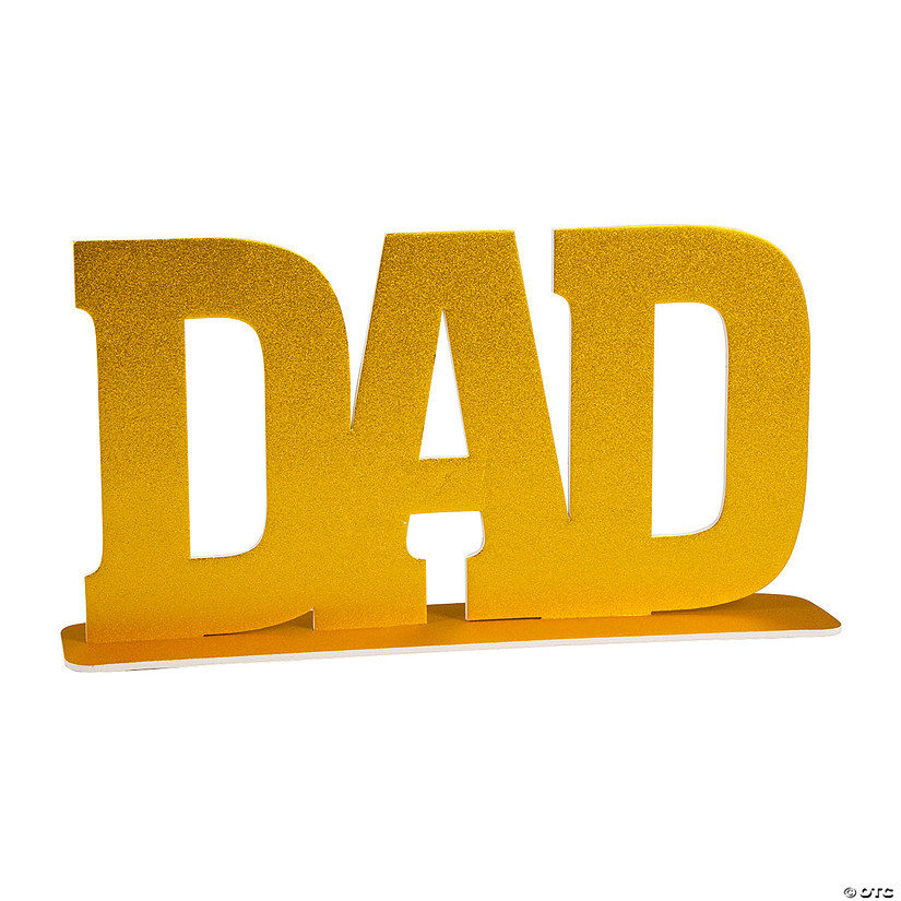 Father&#8217;s Day Gold Dad Centerpiece Image