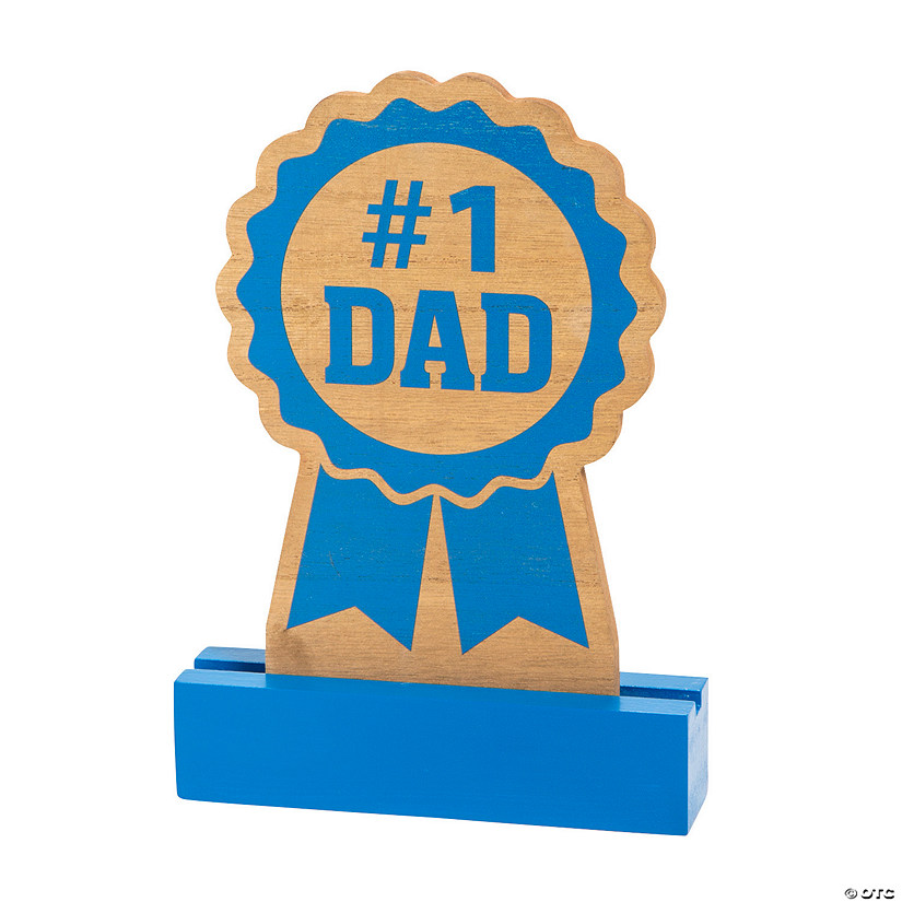 Father's Day Award Ribbon Tabletop Sign Image