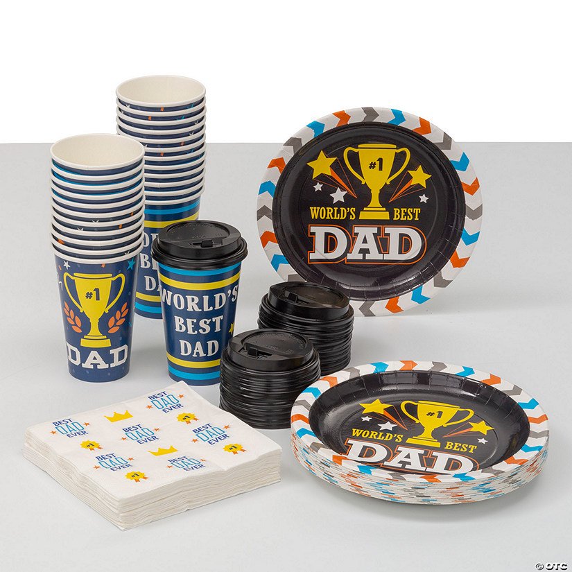 Father's Day World's Best Dad Tableware Kit for 24 Image