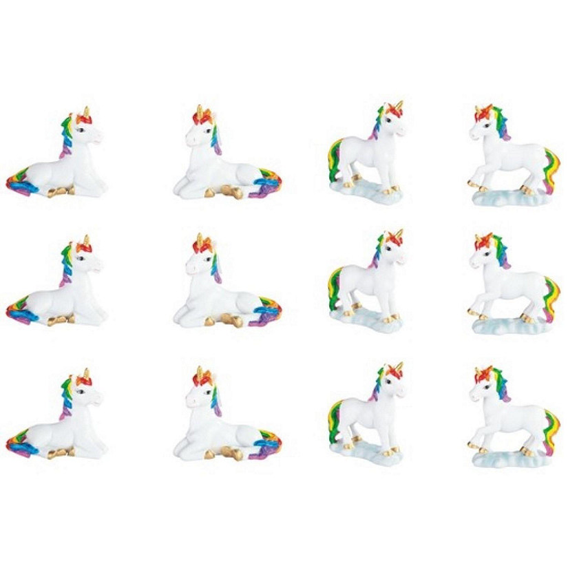 FC Design 12-PC Cute Unicorn Toy 2"H Mini Rainbow Unicorn Figurine Set Fantasy Decoration Image