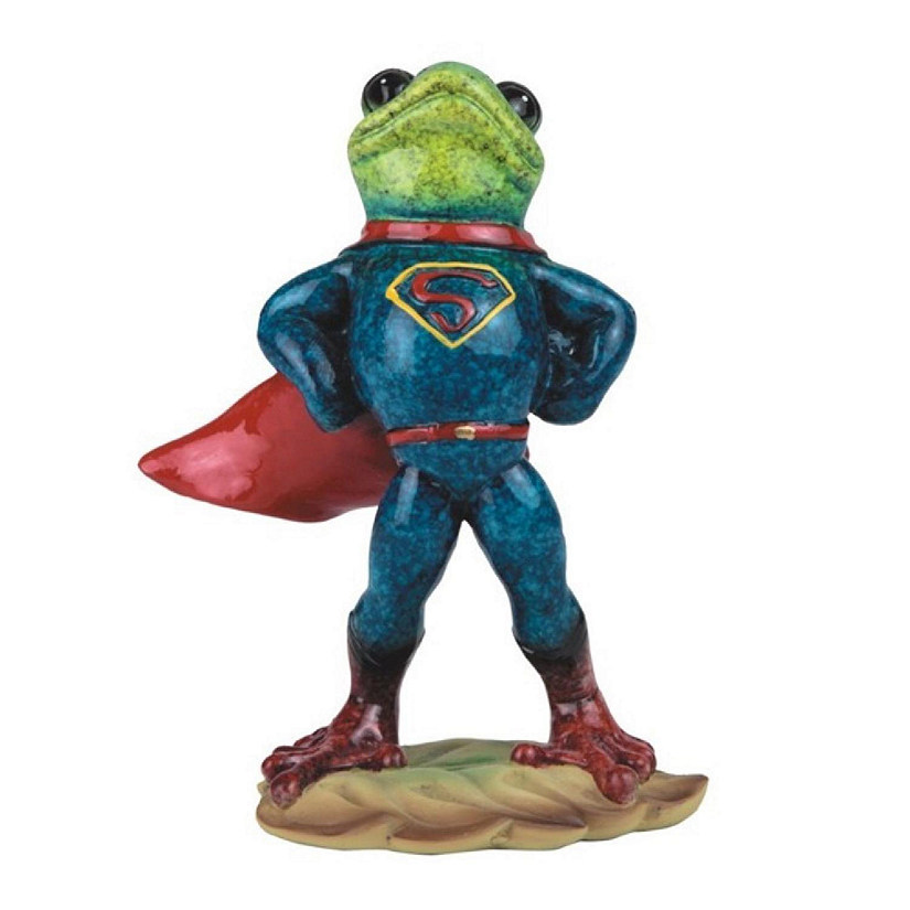 FC Design 4.75"H Superman Cape Frog Statue Animal Superhero Animated Decoration Figurine Image