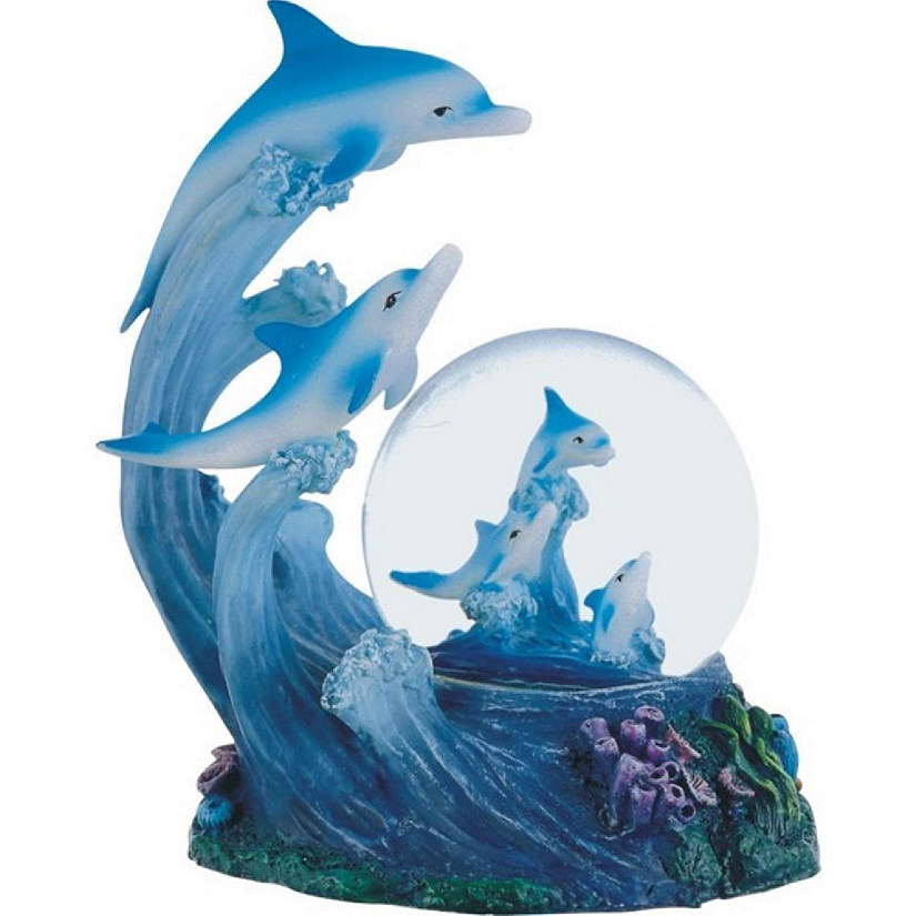 FC Design 5"H Dolphin Glitter Snow Globe Statue Decoration Figurine Image