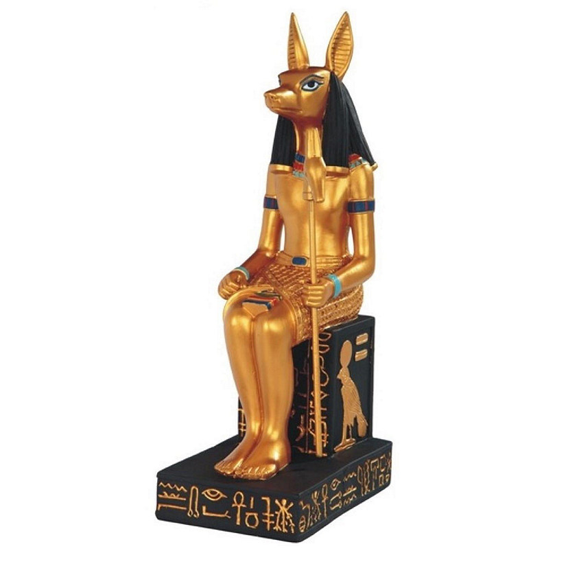 FC Design 9.75"H Egyptian Deity Anubis Ancient Egyptian God of The Dead Black and Gold Statue Home Decor Figurine Image