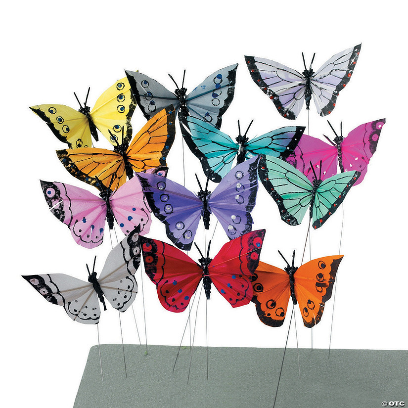 Feather Butterflies - 12 Pc. Image
