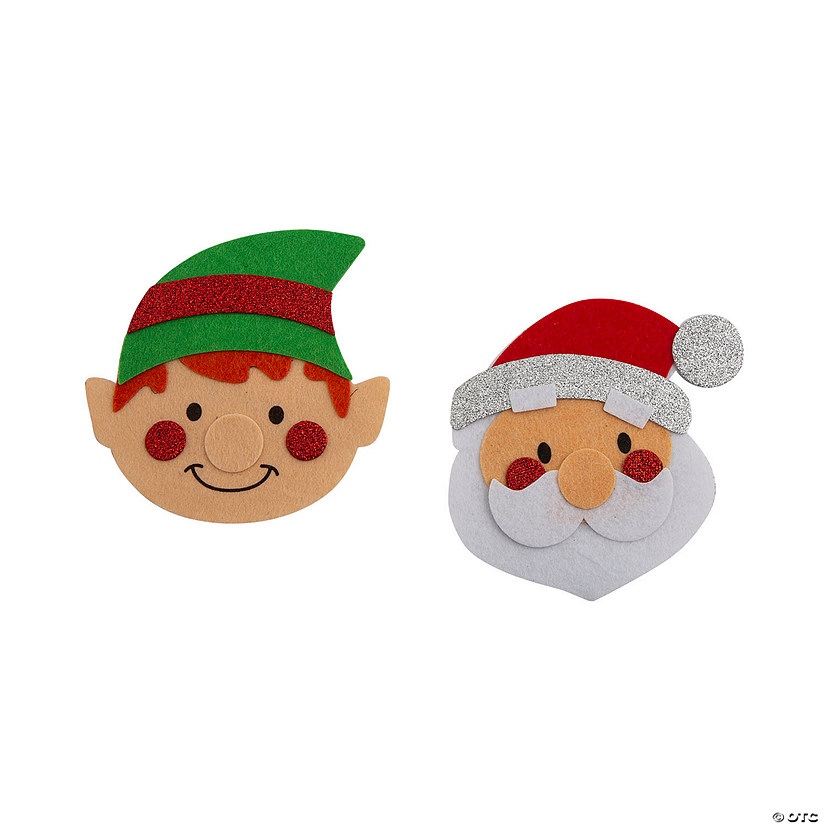 Felt Santa & Elf Christmas Magnet Craft Kit - Makes 12 Image