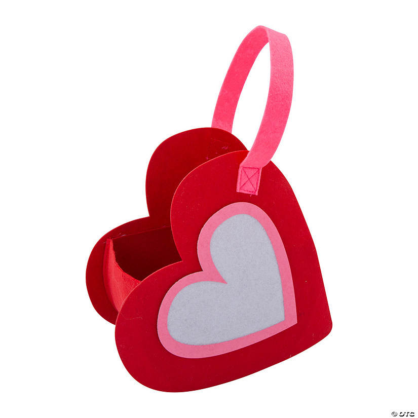 Felt Valentine Heart Basket Image